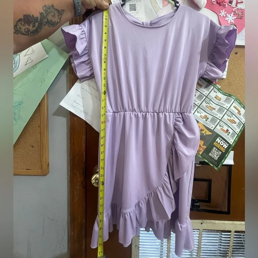 Lavender Ruffle Dress - Picture 3 of 6